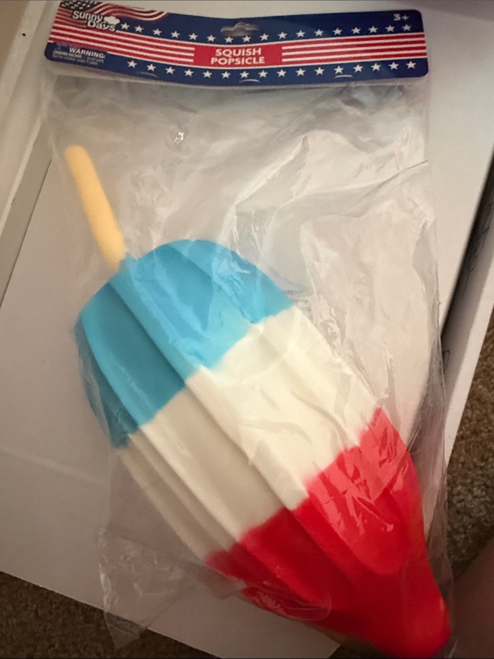 Squish Popsicle - Red, White & Blue Novelty Squishy